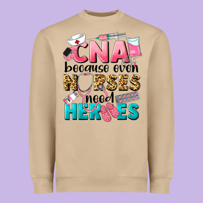 Western Cna Because Nurses Need Heroes Heavyweight Sweatshirt Designed By Lillyallendesigns