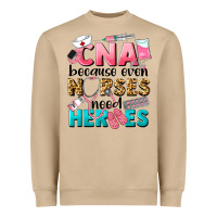 Mushroom Western CNA Because Nurses Need Heroes Heavyweight Sweatshirt - LillyAllenDesigns