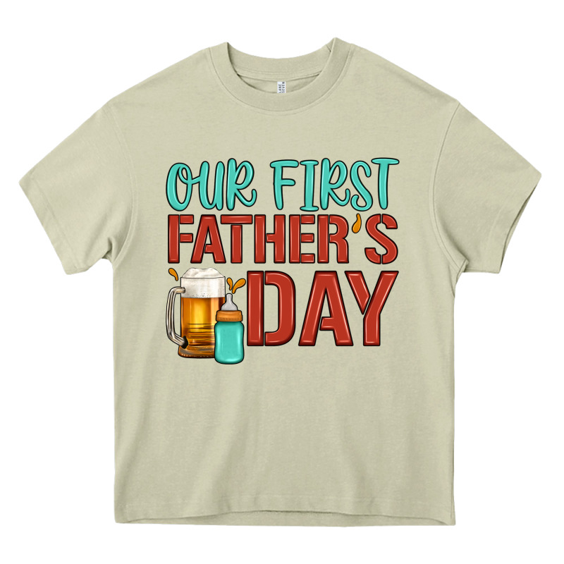Our First Father's Day Heavy Core Tee by Artiststas | Teevron