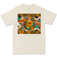 Bone sunflower gemstone leopard cowhide horseshoe Premium Tee - Artiststas