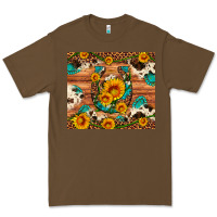 Cacao sunflower gemstone leopard cowhide horseshoe Premium Tee - Artiststas