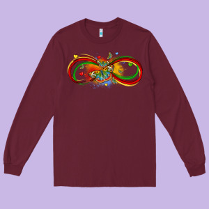 Butterfly Infinity Symbol Autism Long Sleeve Tee Designed By Lillyallendesigns