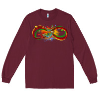 Burgundy butterfly infinity symbol autism Long Sleeve Tee - LillyAllenDesigns