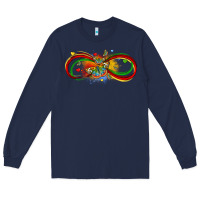 Navy butterfly infinity symbol autism Long Sleeve Tee - LillyAllenDesigns
