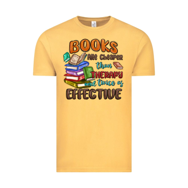 Books Are Cheaper Than Therapy Vintage Tee by MaliasSmallBusiness | Teevron
