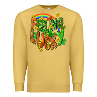 Antique Gold St. Patrick's Day Feeling lucky Premium Sweatshirt - CowGirlArtShop
