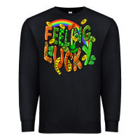 Black St. Patrick's Day Feeling lucky Premium Sweatshirt - CowGirlArtShop