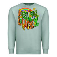 Seafoam St. Patrick's Day Feeling lucky Premium Sweatshirt - CowGirlArtShop