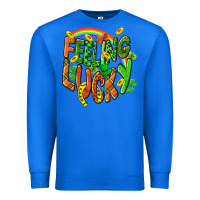 True Royal St. Patrick's Day Feeling lucky Premium Sweatshirt - CowGirlArtShop