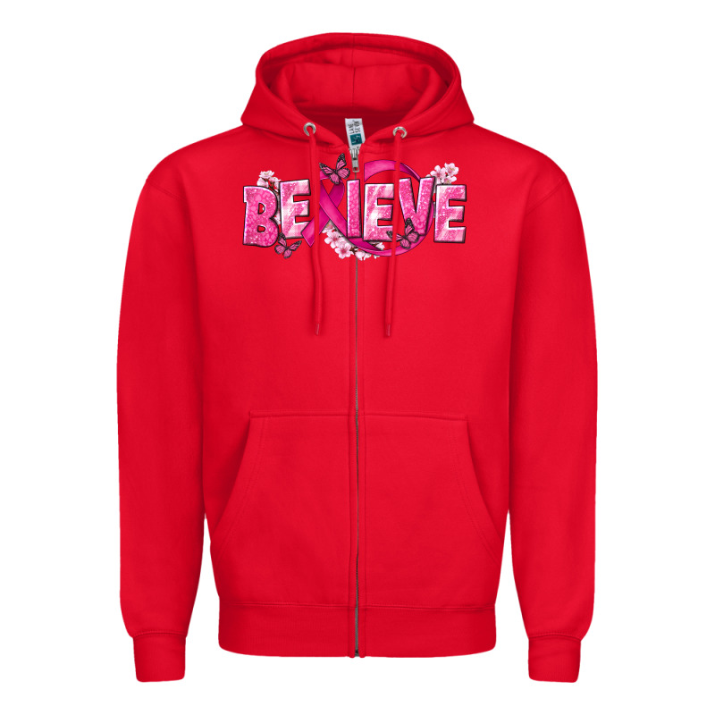 Cancer Believe Zipper Hoodie by NancyCooperArtShop | Teevron