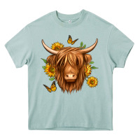 Arona sunflowers long haired cow Heavy Core Tee - Jasminsmagicworld