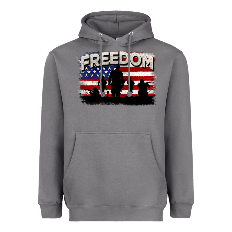 Freedom 4th Of July Heavyweight Hoodie by CowGirlArtShop | Teevron