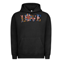 Pigment Black love american sunflower Urban Hoodie - BundleAndBundleShop