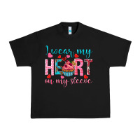 Black i wear my heart on my sleeve Urban Heavy Tee - NancyCooperArtShop