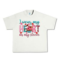Pistachio i wear my heart on my sleeve Urban Heavy Tee - NancyCooperArtShop