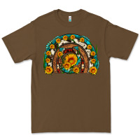 Cacao sunflower gemstone leopard cowhide horseshoe rainbow Premium Tee - Artiststas