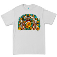 Dove Grey sunflower gemstone leopard cowhide horseshoe rainbow Premium Tee - Artiststas