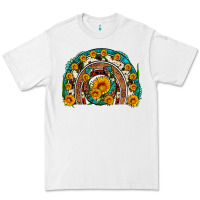 White sunflower gemstone leopard cowhide horseshoe rainbow Premium Tee - Artiststas