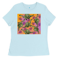 Baby Blue dinosaur brontosaurus Ladies Tee - Artiststas