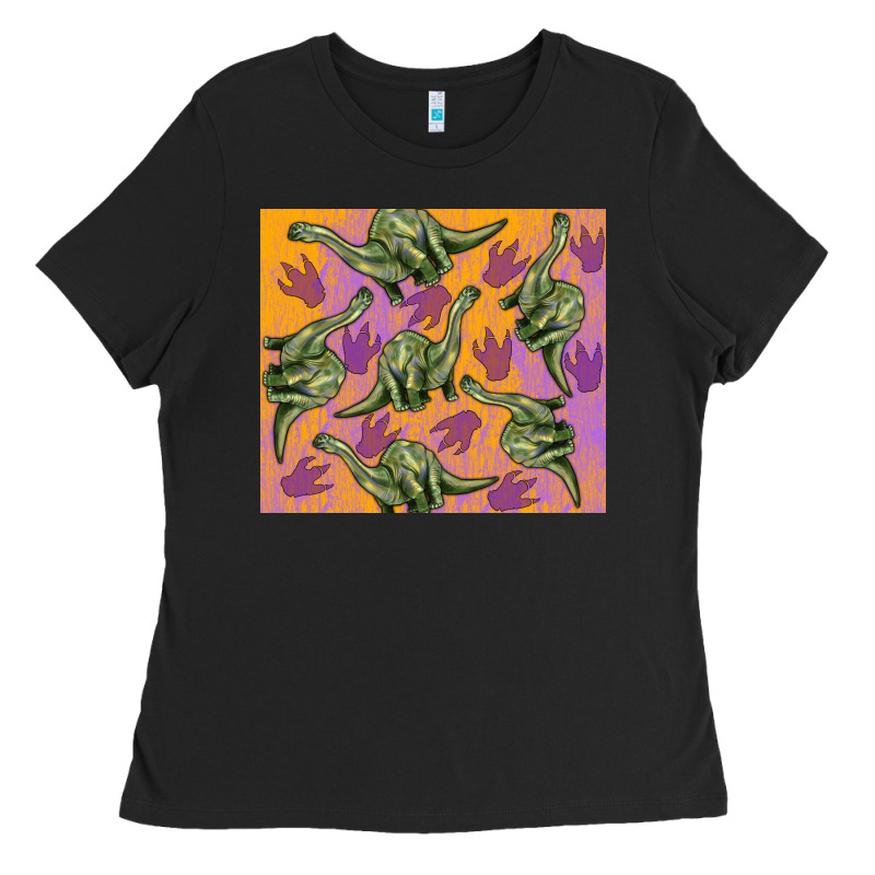 Dinosaur Brontosaurus Ladies Tee by Artiststas | Teevron