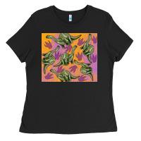 Black dinosaur brontosaurus Ladies Tee - Artiststas
