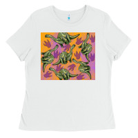 White dinosaur brontosaurus Ladies Tee - Artiststas