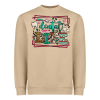 Mushroom Dental life leopard frame Heavyweight Sweatshirt - LillyAllenDesigns