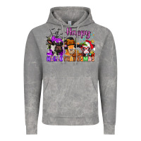 Cloud Rock happy hallothanksmas cows  nancy Vintage Hoodie - NancyCooperArtShop