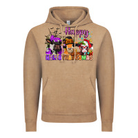 Vintage Coffee happy hallothanksmas cows  nancy Vintage Hoodie - NancyCooperArtShop