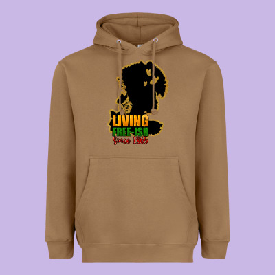 Living Free-ish Since 1865 Heavyweight Hoodie Designed By Howdyjamesfarm