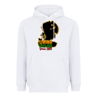White Living free-ish since 1865 Heavyweight Hoodie - HowdyJamesFarm