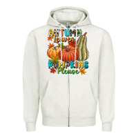 Autumn Leaves Pumpkins Please Zipper Hoodie | Teevron