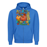 True Royal Autumn leaves pumpkins please Zipper Hoodie - NancyCooperArtShop