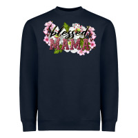 Navy Blessed Mama Heavyweight Sweatshirt - LillyAllenDesigns