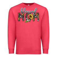 Cardinal Blessed mom sunflower mother's day Premium Sweatshirt - HowdyJamesFarm