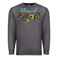 Charcoal Heather Blessed mom sunflower mother's day Premium Sweatshirt - HowdyJamesFarm