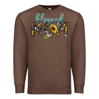 Chestnut Blessed mom sunflower mother's day Premium Sweatshirt - HowdyJamesFarm