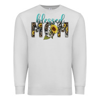 Dove Grey Blessed mom sunflower mother's day Premium Sweatshirt - HowdyJamesFarm