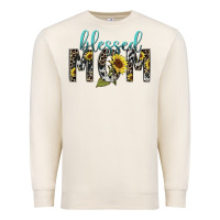 Sandshell Blessed mom sunflower mother's day Premium Sweatshirt - HowdyJamesFarm