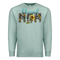 Seafoam Blessed mom sunflower mother's day Premium Sweatshirt - HowdyJamesFarm