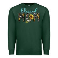 Sports Green Blessed mom sunflower mother's day Premium Sweatshirt - HowdyJamesFarm