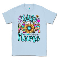 Dusty Blue wife mom nurse Classic Tee - JahusDesignShop