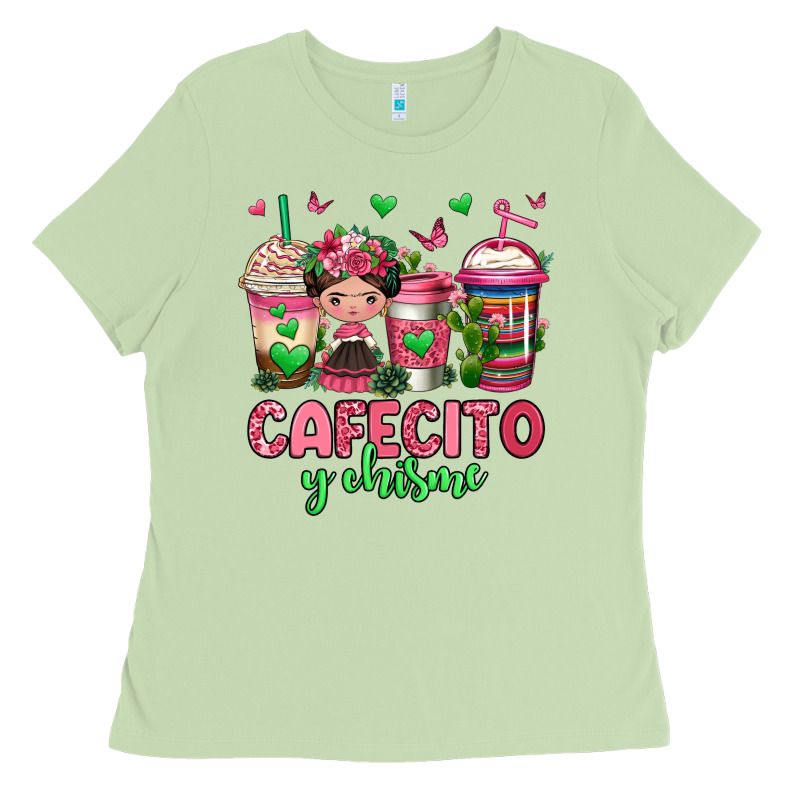 Cafecito Y Chisme Coffee Cups Ladies Tee by Jasminsmagicworld | Teevron