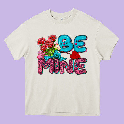 Be Mine Valentine Heavy Core Tee Designed By Adodesignshop