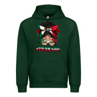 Forest Green mexicana messy bun mama Urban Hoodie - BundleAndBundleShop