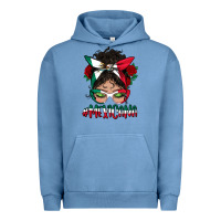 Pigment Pebble Blue mexicana messy bun mama Urban Hoodie - BundleAndBundleShop