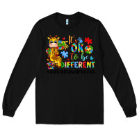 Black it s ok to be different giraffe Long Sleeve Tee - LillyAllenDesigns