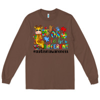 Chestnut it s ok to be different giraffe Long Sleeve Tee - LillyAllenDesigns