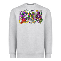 Heather Grey CNA Certified Nursing Assistant Mardi Gras Heavyweight Sweatshirt - LillyAllenDesigns
