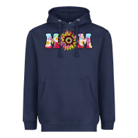 Navy Tie dye sunflower Mom Mother's Day Heavyweight Hoodie - HowdyJamesFarm